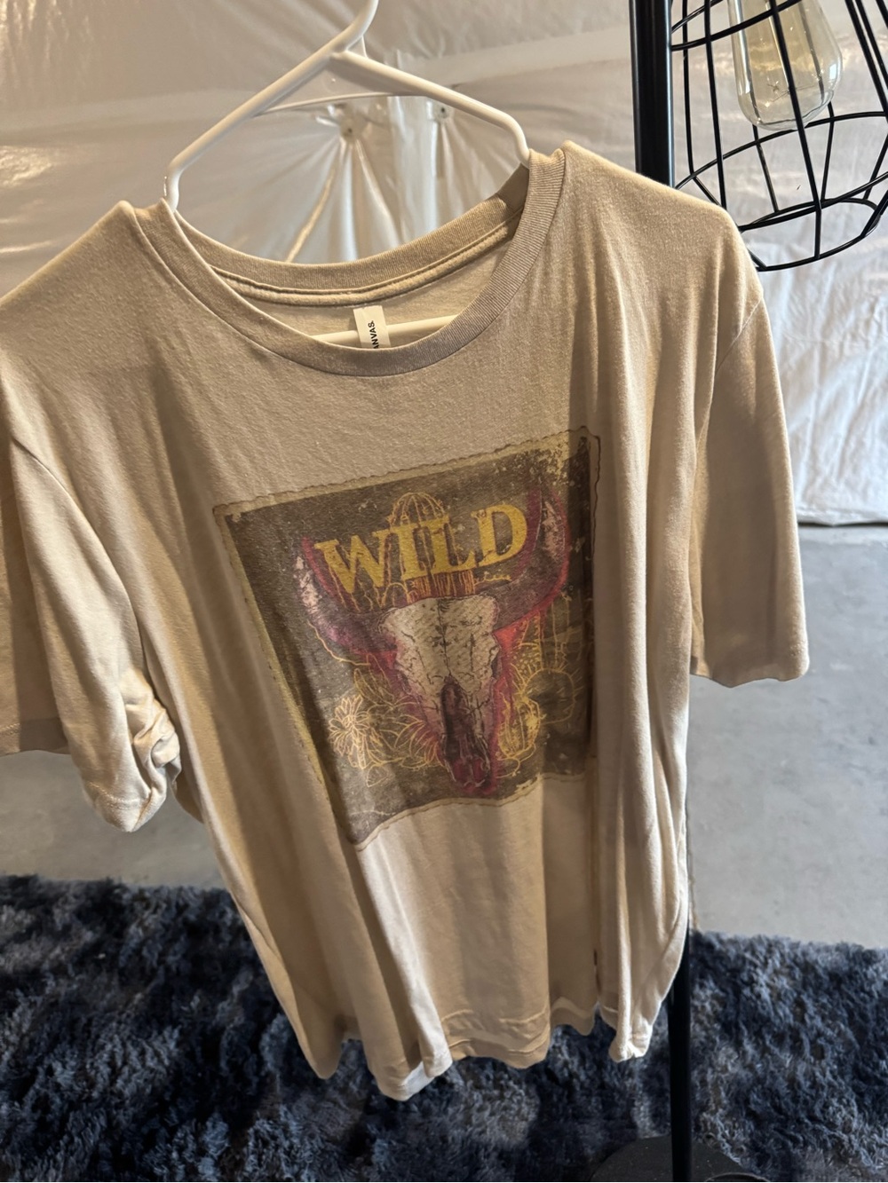 Wild Skull Graphic Tee - Beige